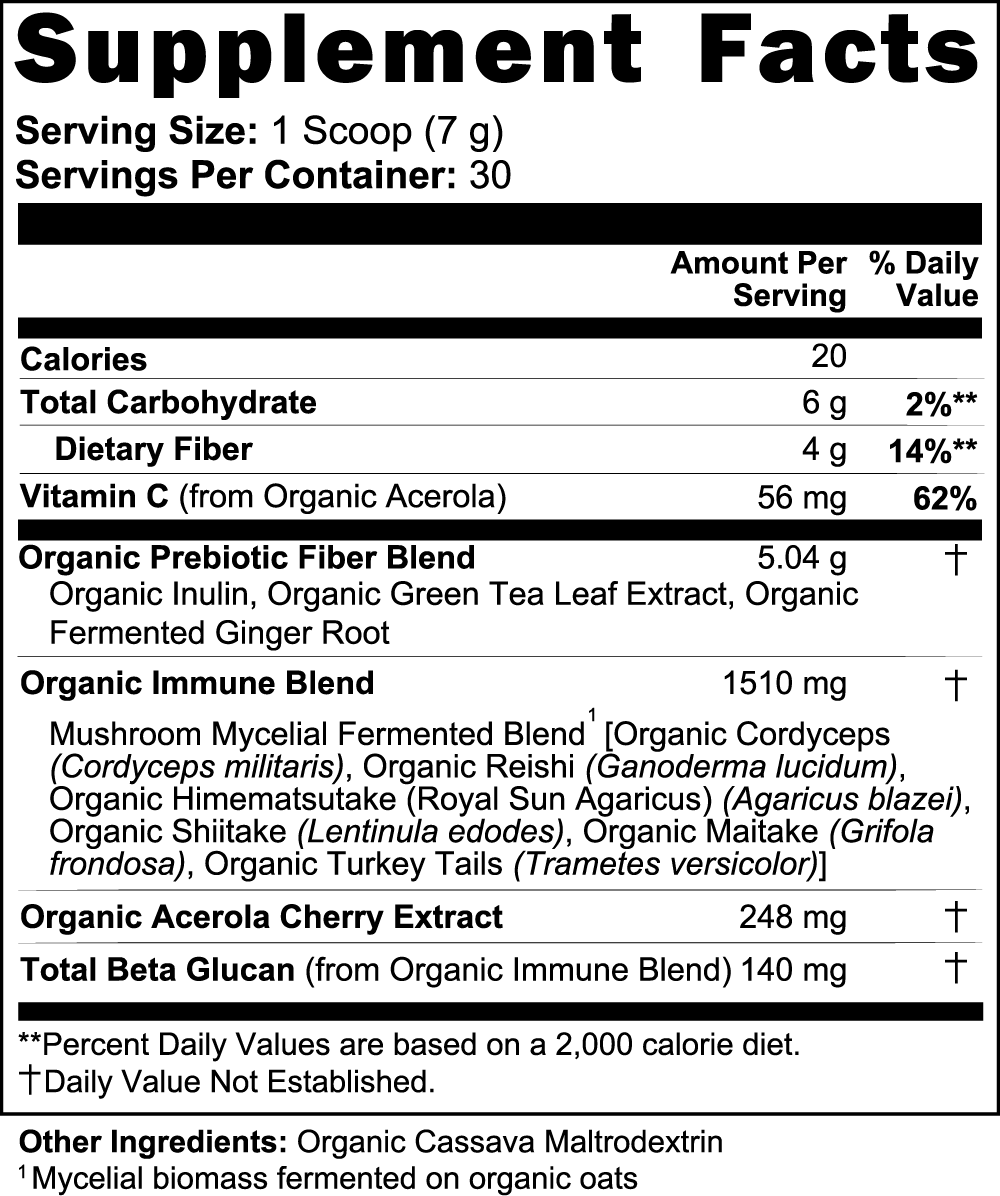 Fermented Mushroom Blend – Organic Immune & Gut Support Powder
