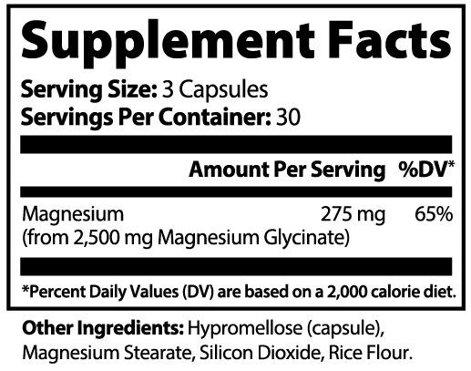 Magnesium Glycinate – High Absorption Relaxation & Sleep Support | 90 Capsules
