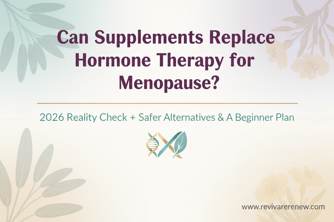  Can Supplements Replace Hormone Therapy for Menopause? (2026 Reality Check + Safer Alternatives &amp; A Beginner Plan) www.revivarenew.com