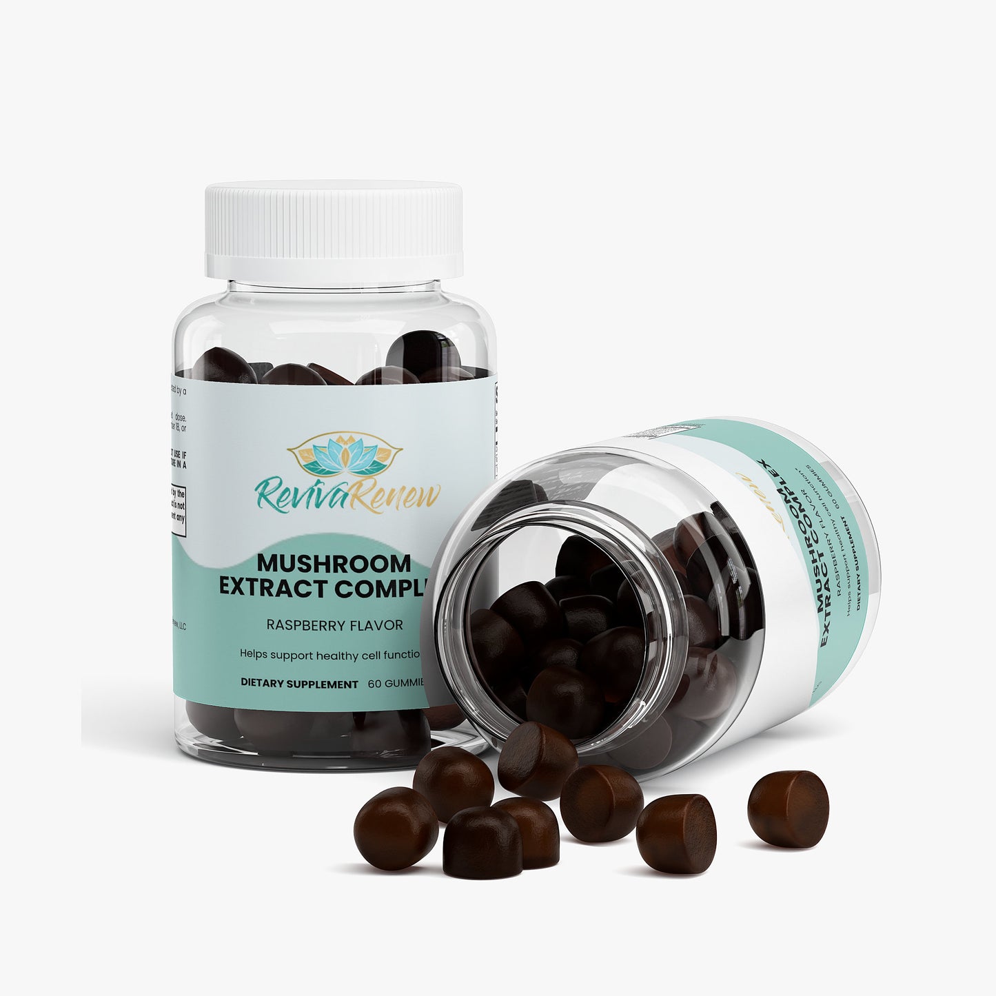 Mushroom Extract Complex Gummies – 10 Mushroom Blend for Energy, Focus & Wellness | Raspberry Flavor