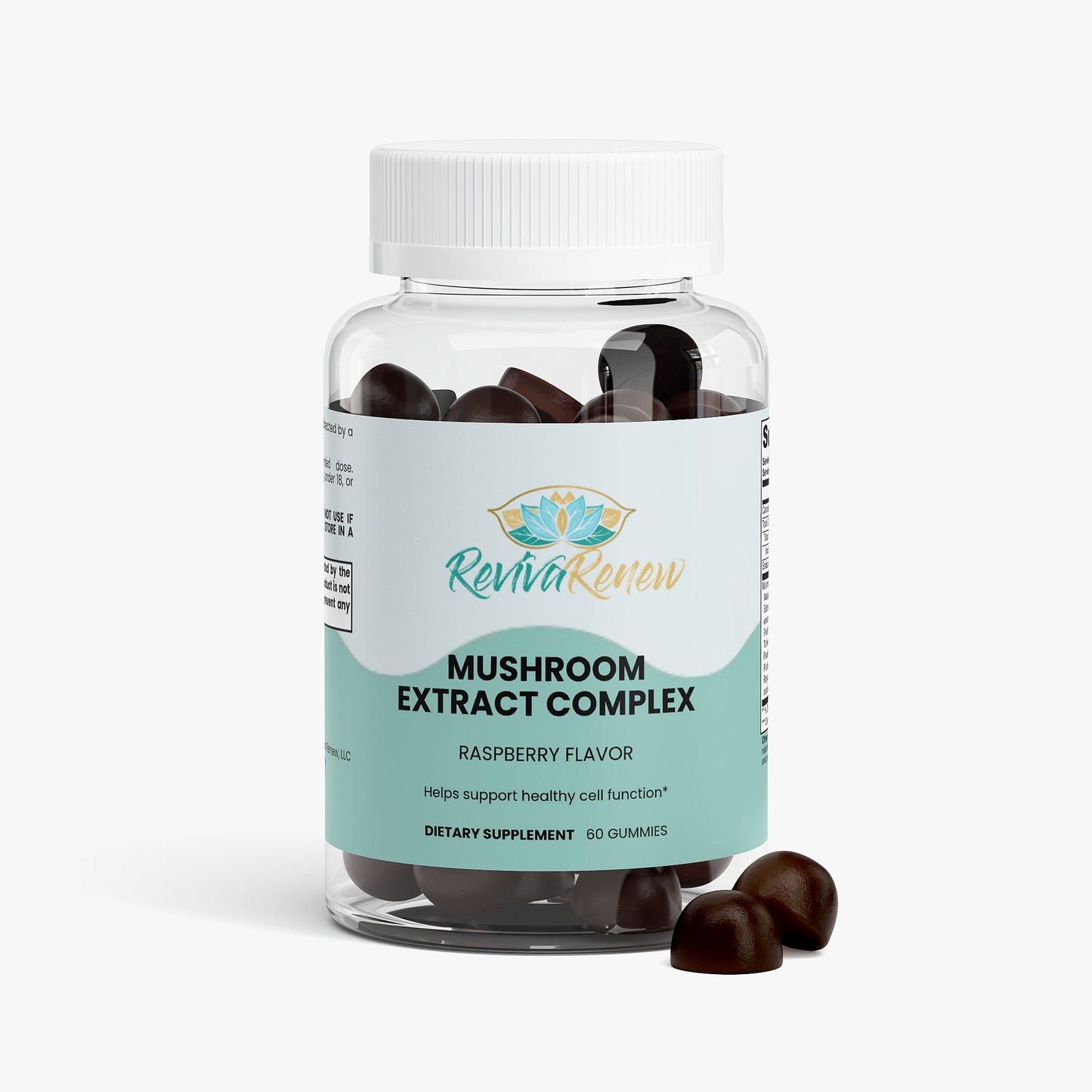 Mushroom Extract Complex Gummies – 10 Mushroom Blend for Energy, Focus & Wellness | Raspberry Flavor
