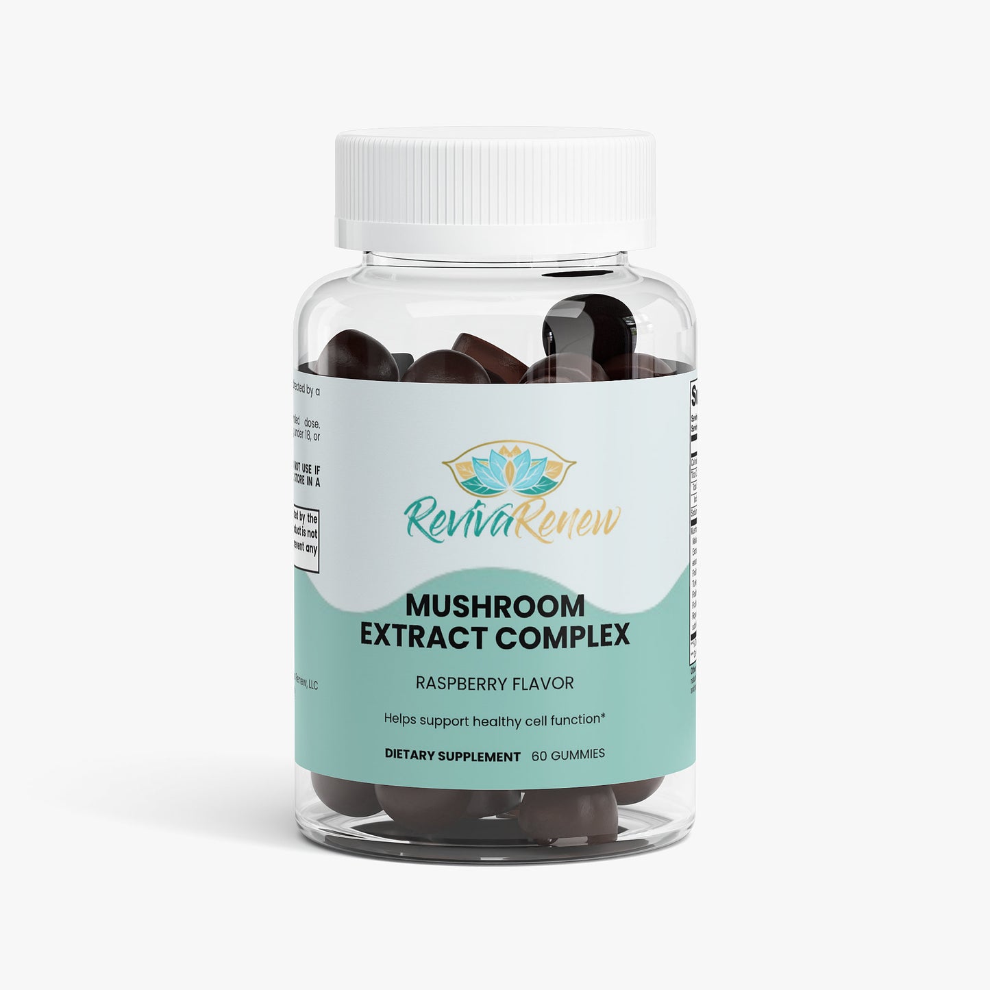 Mushroom Extract Complex Gummies – 10 Mushroom Blend for Energy, Focus & Wellness | Raspberry Flavor