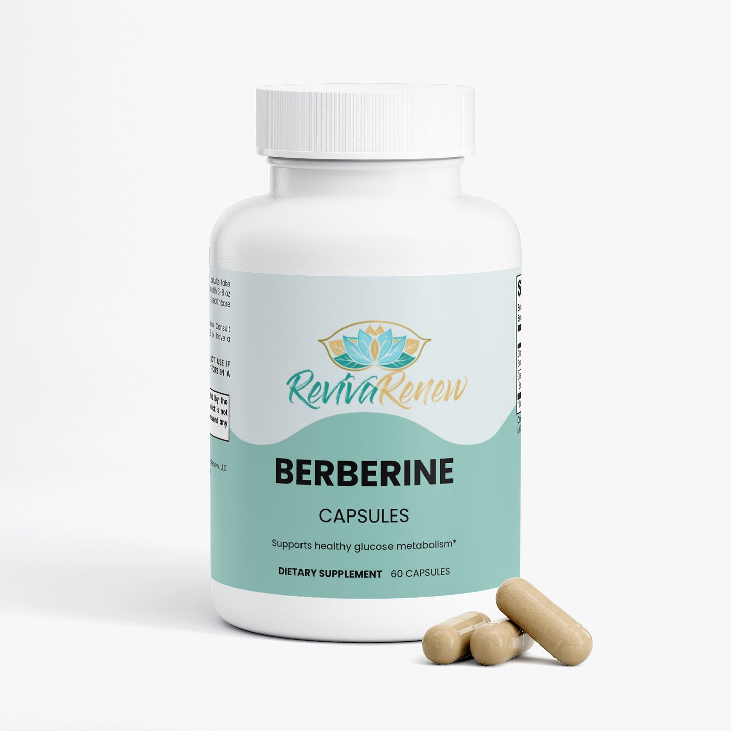 RevivaRenew Berberine Capsules – Natural Blood Sugar, Metabolism & Heart Support