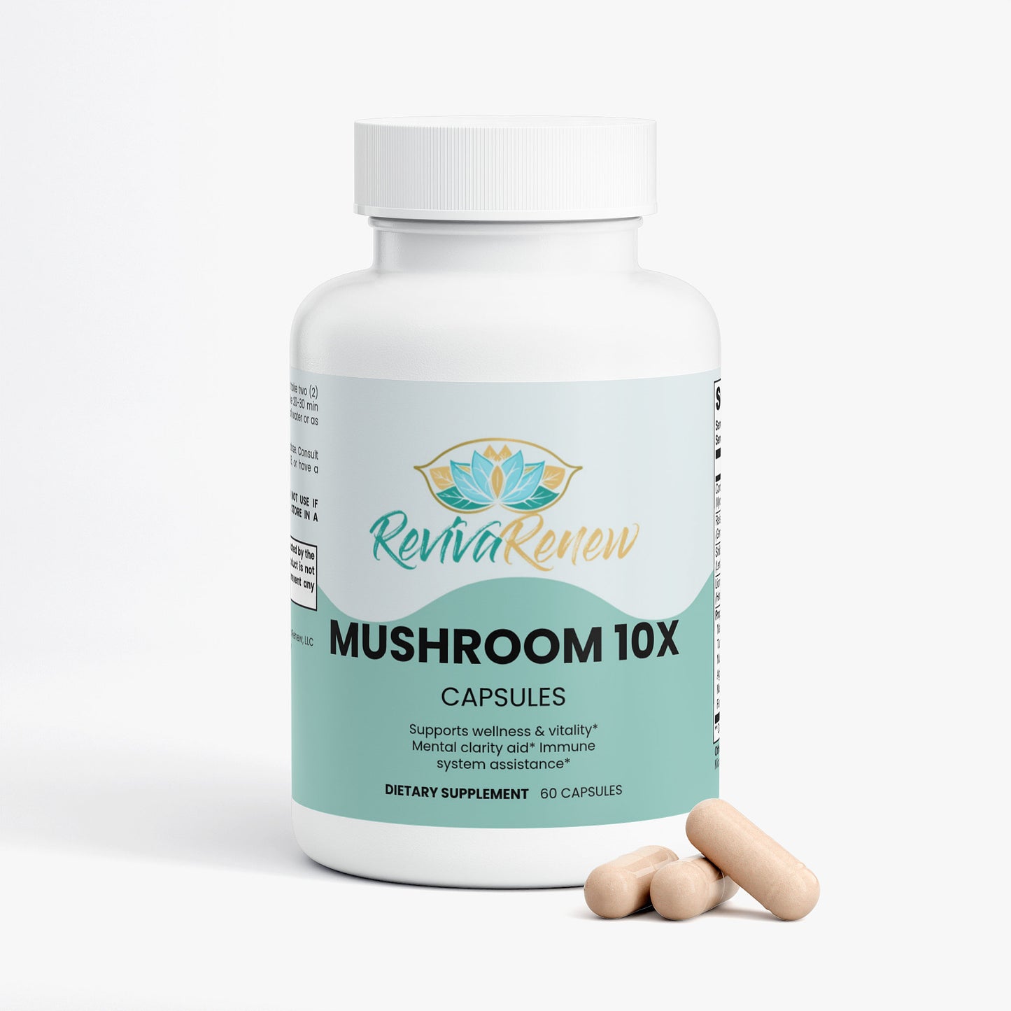 Mushroom Complex 10X – Adaptogenic Brain, Stress & Immune Support | 60 Capsules