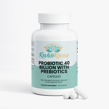 Probiotic 40 Billion with Prebiotics – Gut, Immune & Digestive Health | 60 Capsules