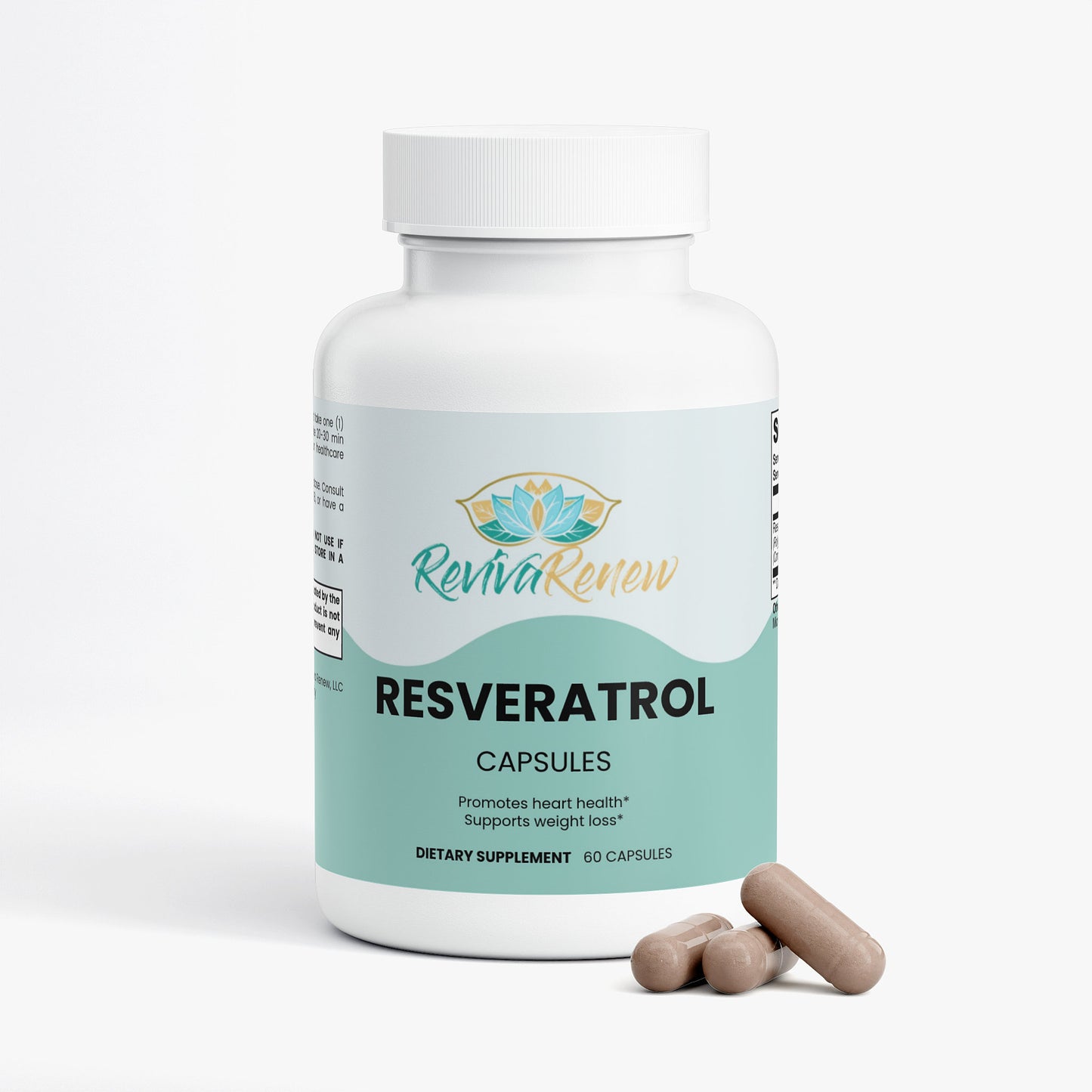 RevivaRenew Resveratrol Capsules – 600 mg High‑Potency Antioxidant Support