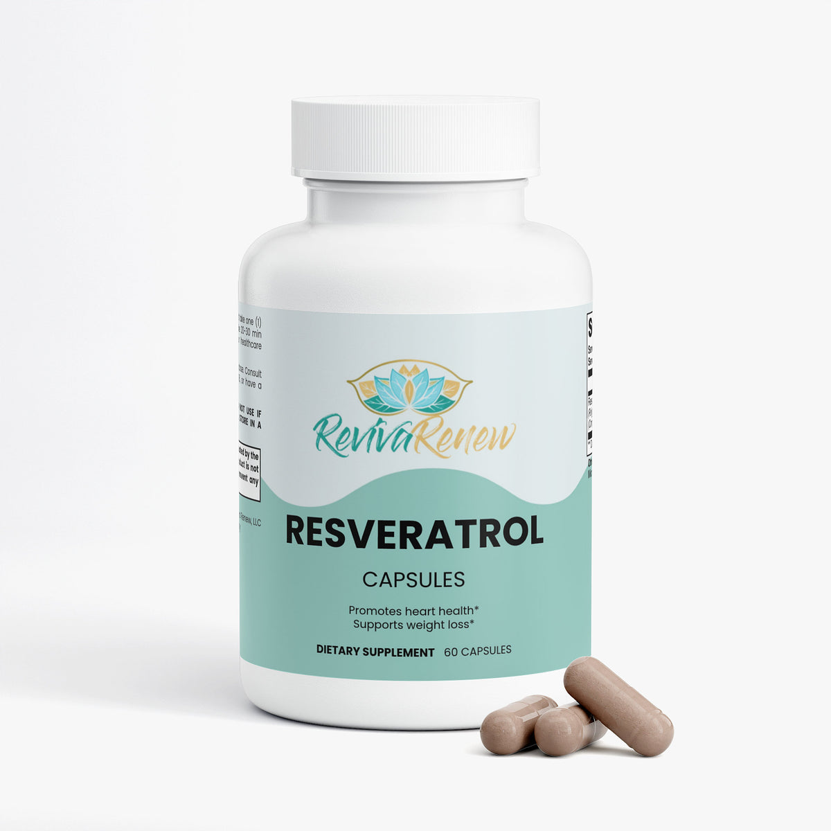 RevivaRenew Resveratrol Capsules – 600 mg High‑Potency Antioxidant Support