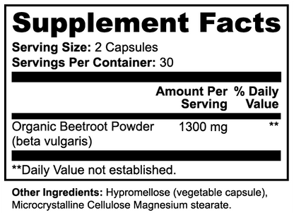 RevivaRenew Organic Beetroot Capsules – Nitric Oxide & Cardiovascular Support