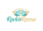Logo of Reviva Renew with stylized leaves on a white background